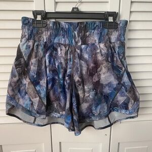 Lululemon Track That MR Short 5" size 6 multicolor blue/purple